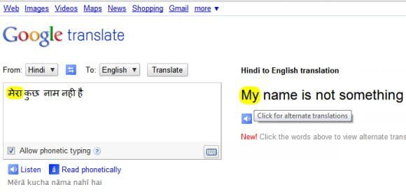 google english to hindi translator